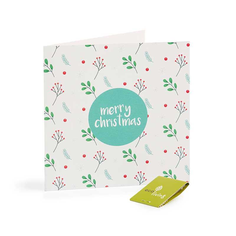 merry christmas white card
