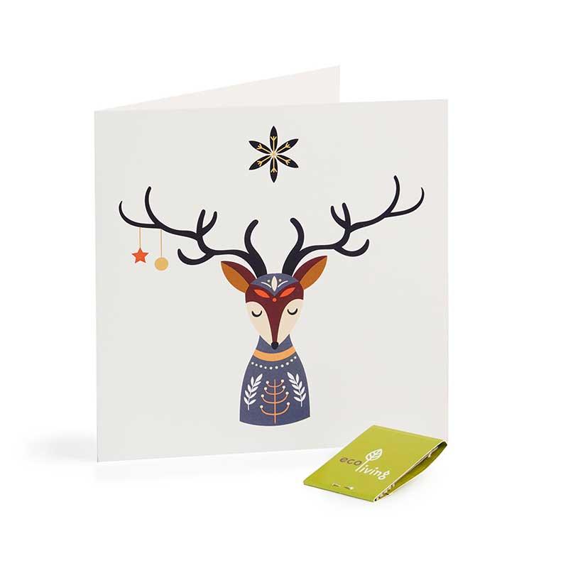 deer xmas card