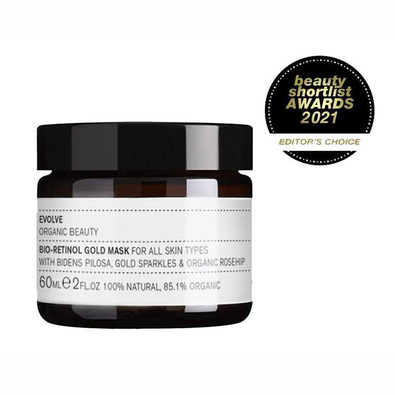 evolve bio retinol gold face mask with awards
