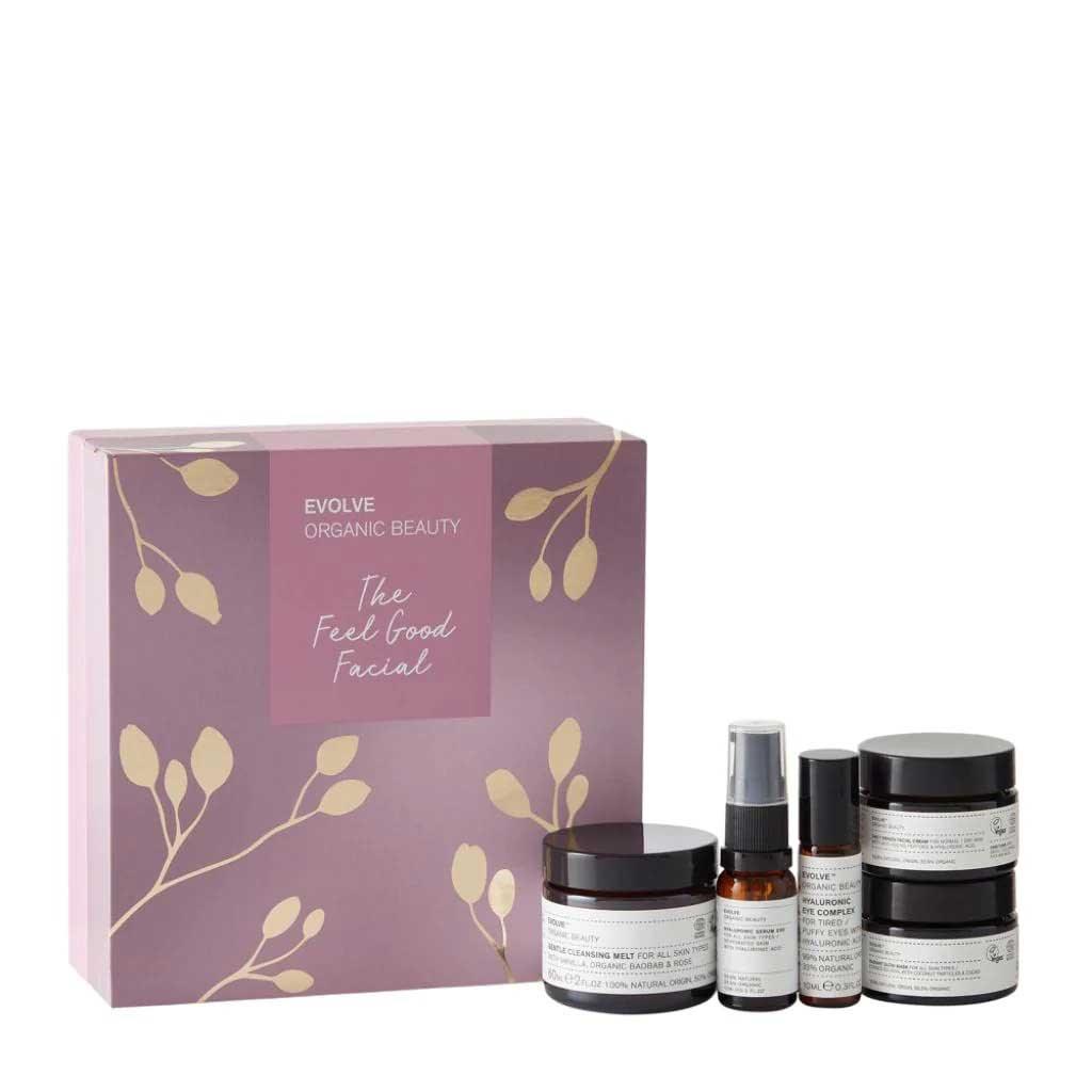 skincare feel good facial gift set by evolve beauty