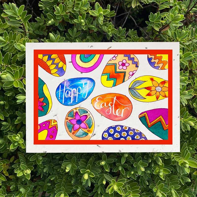 happy easter plantable card
