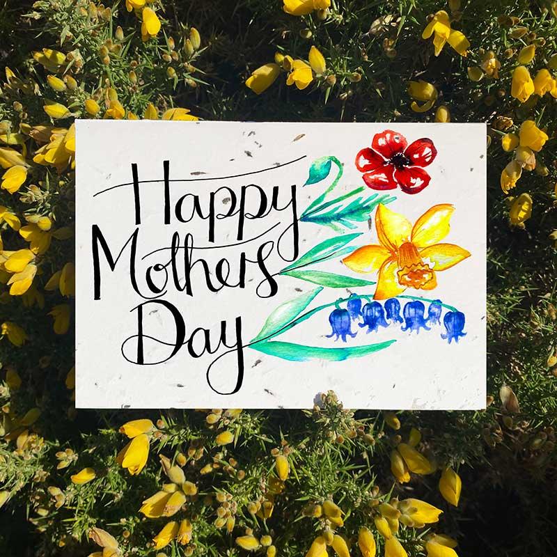 mother's day card with flower seeds Happy Mothers Day
