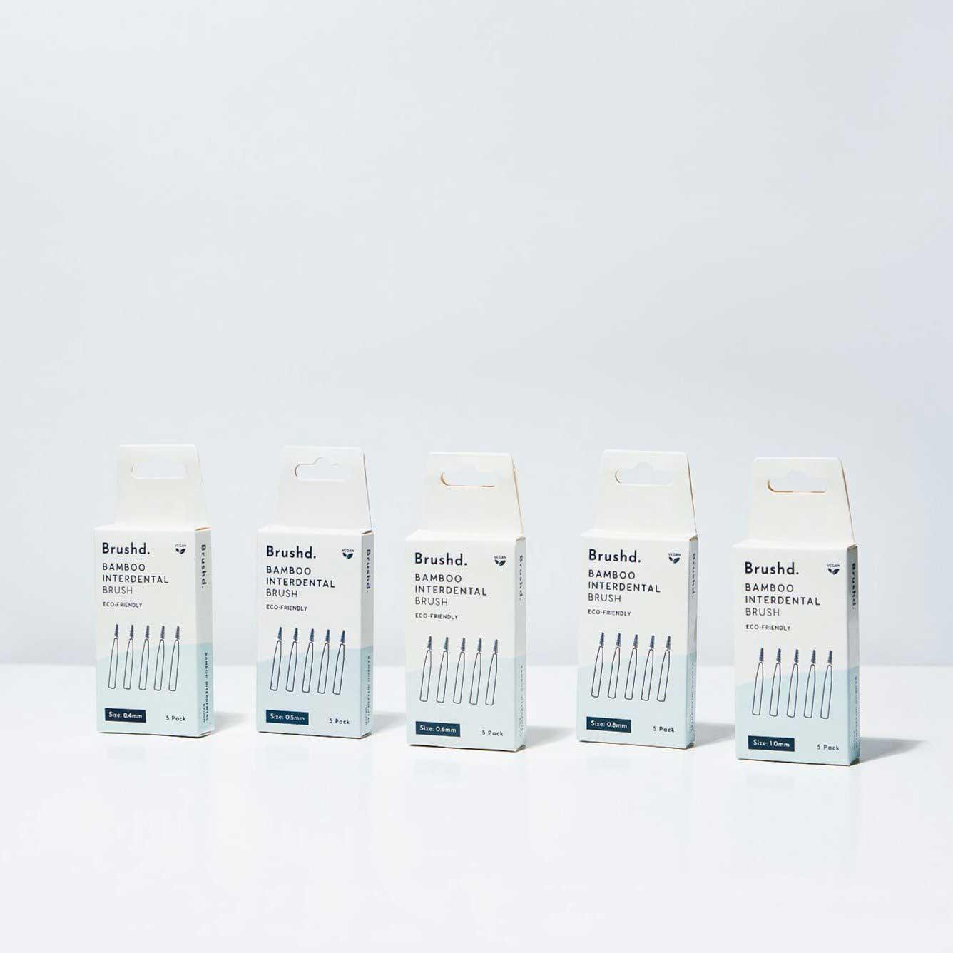 plastic free interdental brushes in packaging