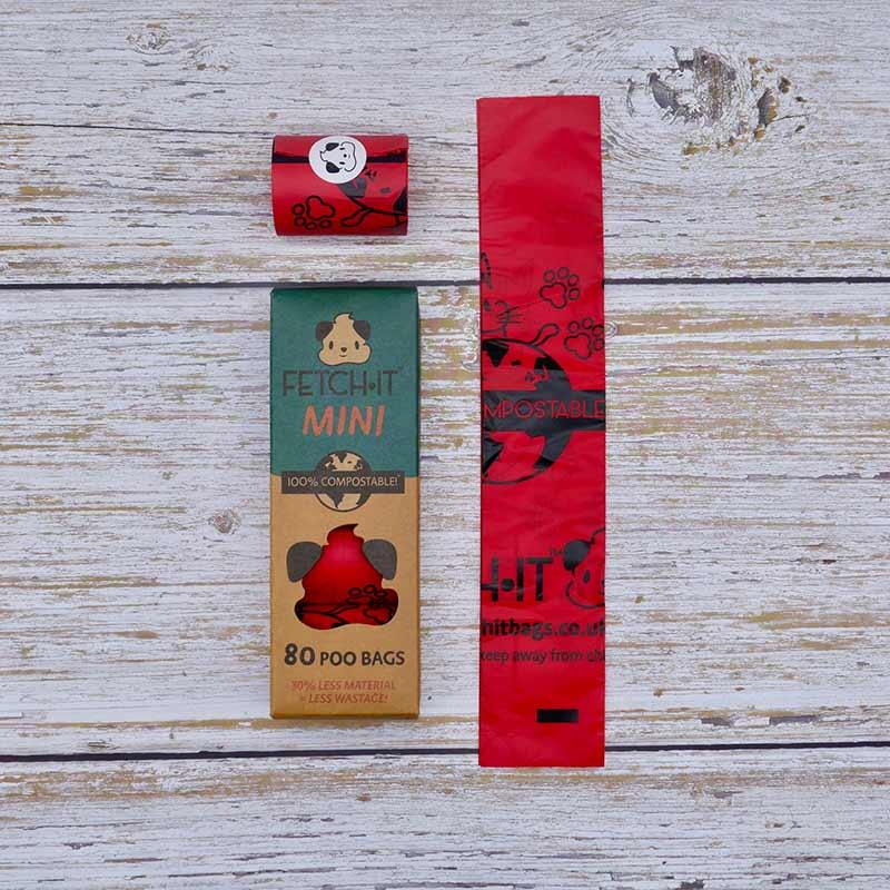 compostable poo bags on a roll