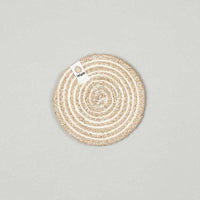 jute coaster in white