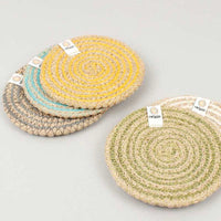 jute coasters in a pile