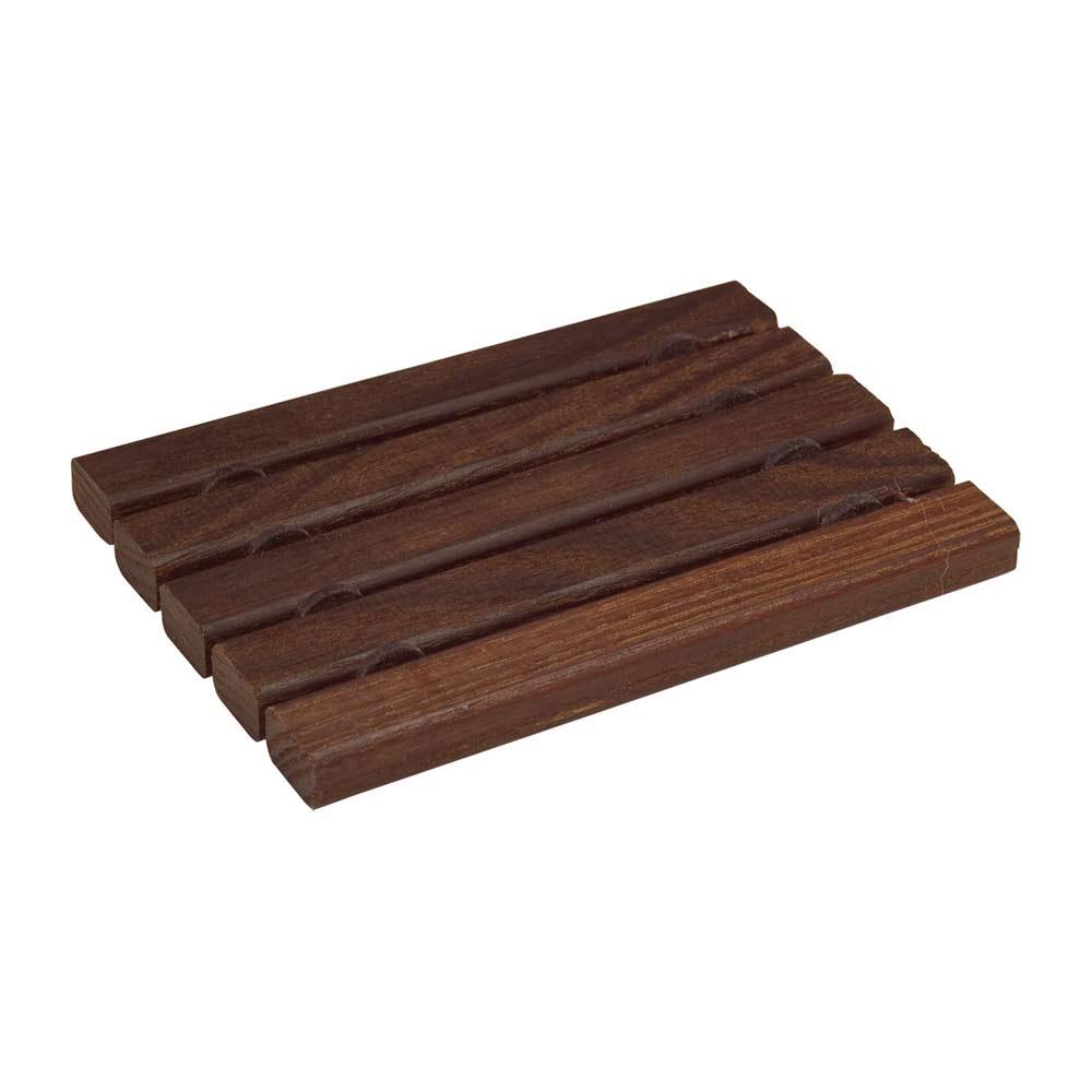 flat wooden soap dish in thermowood
