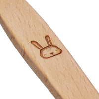 Kids 100% Plant-Based Beech Wood Toothbrush - Rabbit - Green - The Friendly Turtle