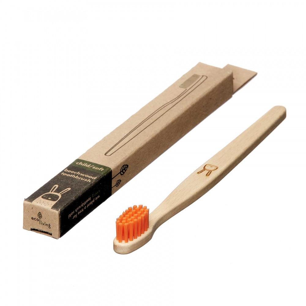 Kids 100% Plant-Based Beech Wood Toothbrush - Rabbit - The Friendly Turtle