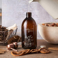 reusable bottle with bronze pump