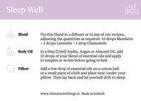 sleep well gift set instructions