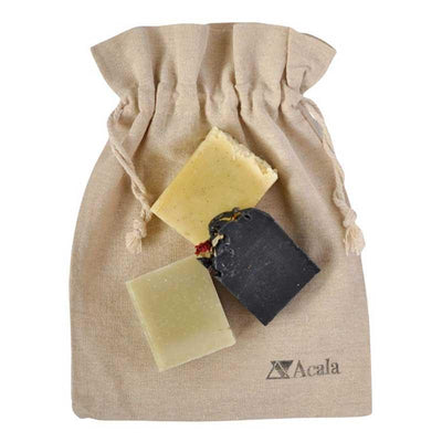 soap lovers gift set in linen bag