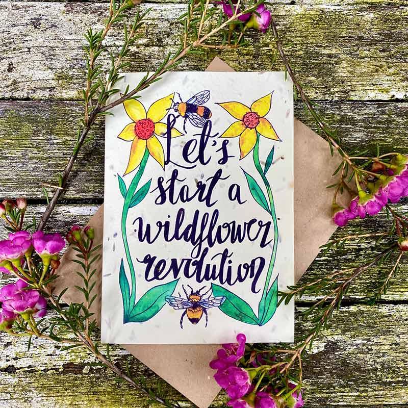 wild flower card lets start a wildflower revolution