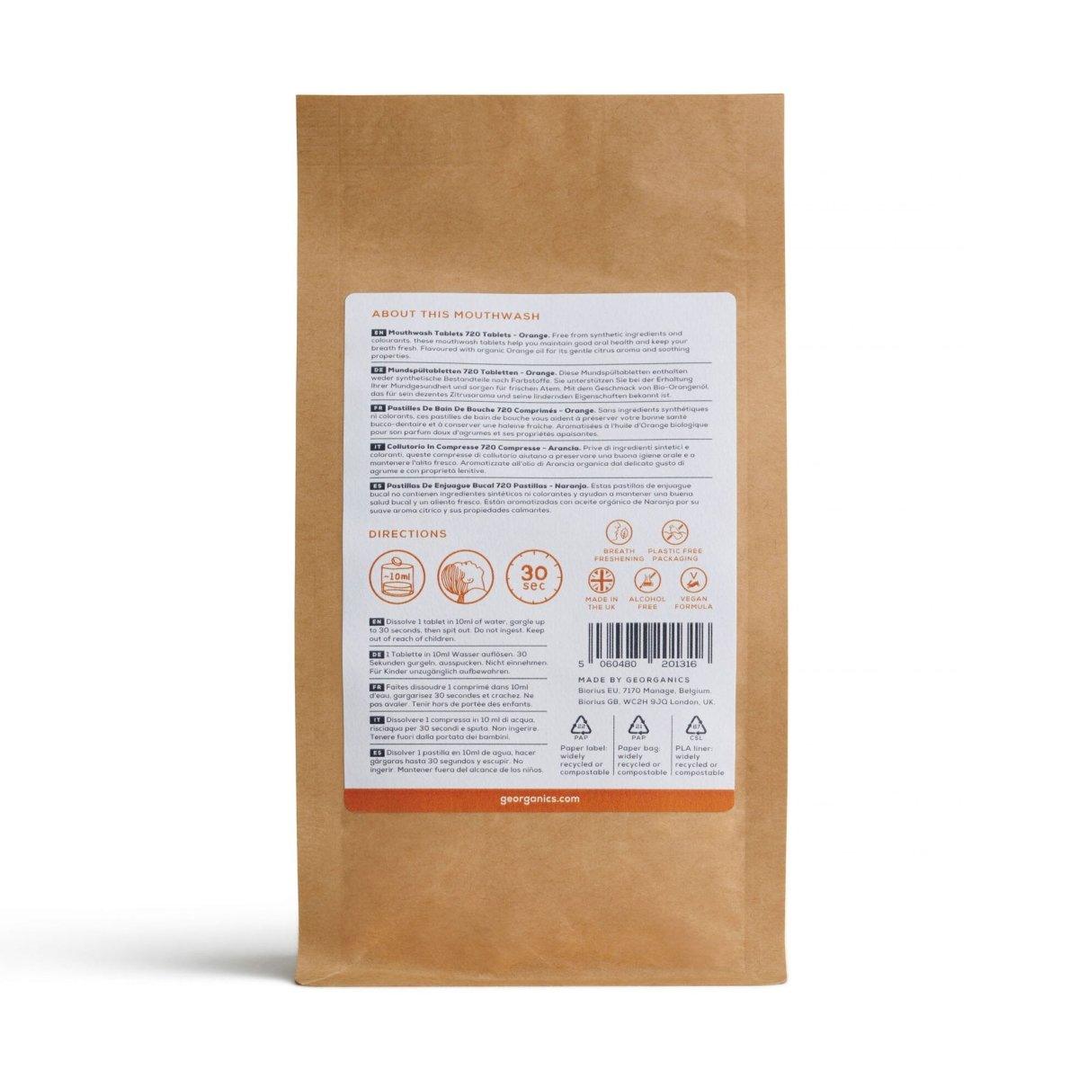 Georganics Mouthwash Tablets - Orange - The Friendly Turtle