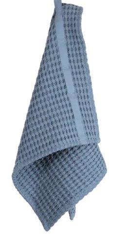 Big Waffle Hand Towel - Grey Blue - The Friendly Turtle