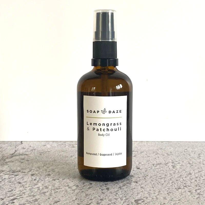 Soap Daze Organic Lemongrass and Patchouli Body Oil - The Friendly Turtle