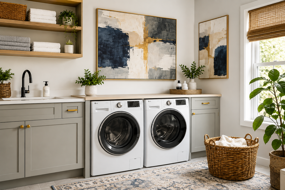 How to Create a Sustainable, Stylish Laundry Room