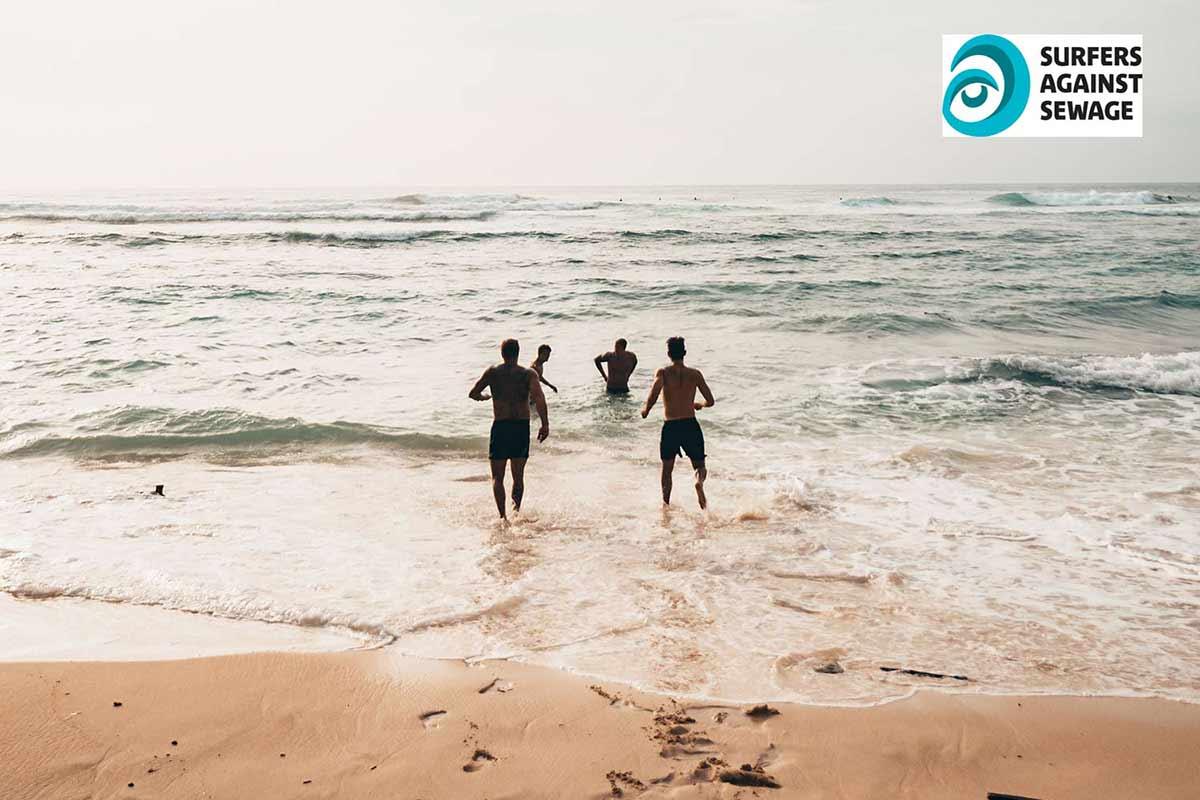Beach and coastline representing Friendly Turtle's support for Surfers Against Sewage