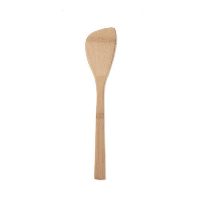 bamboo spatula on a white background