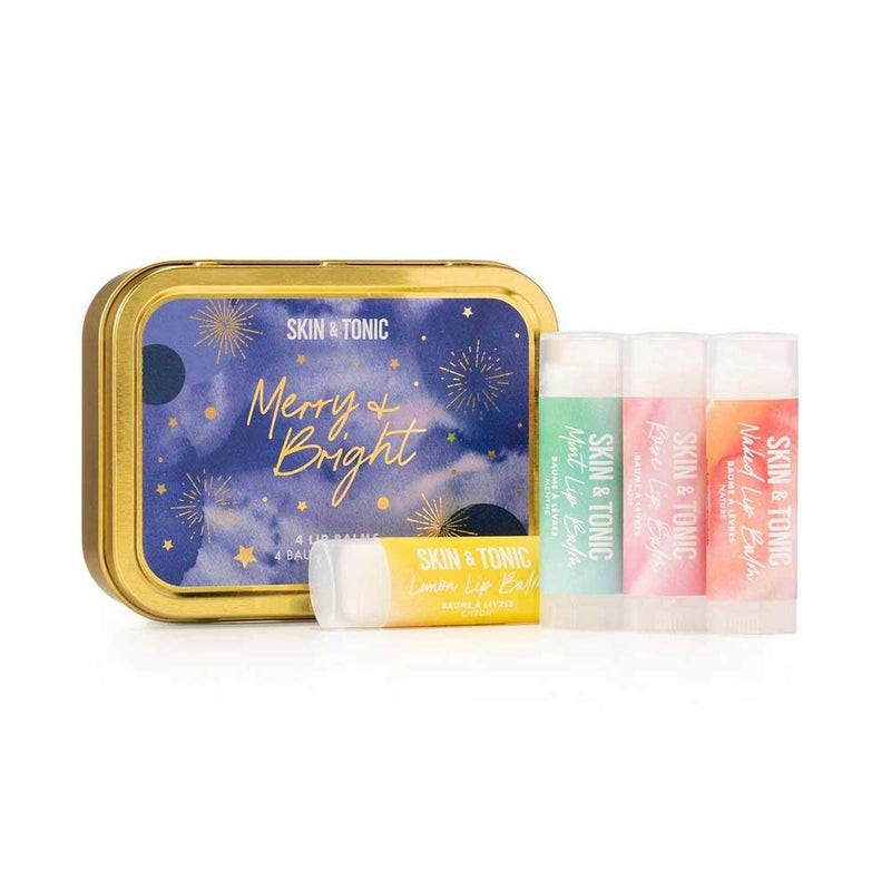 merry and bright lip balm gift set