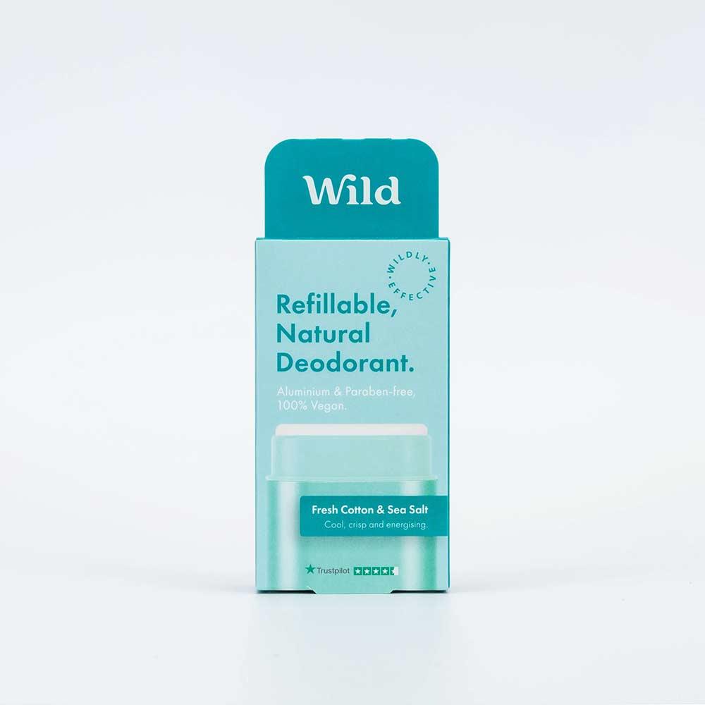 wild natural deodorant starter pack fresh cotton