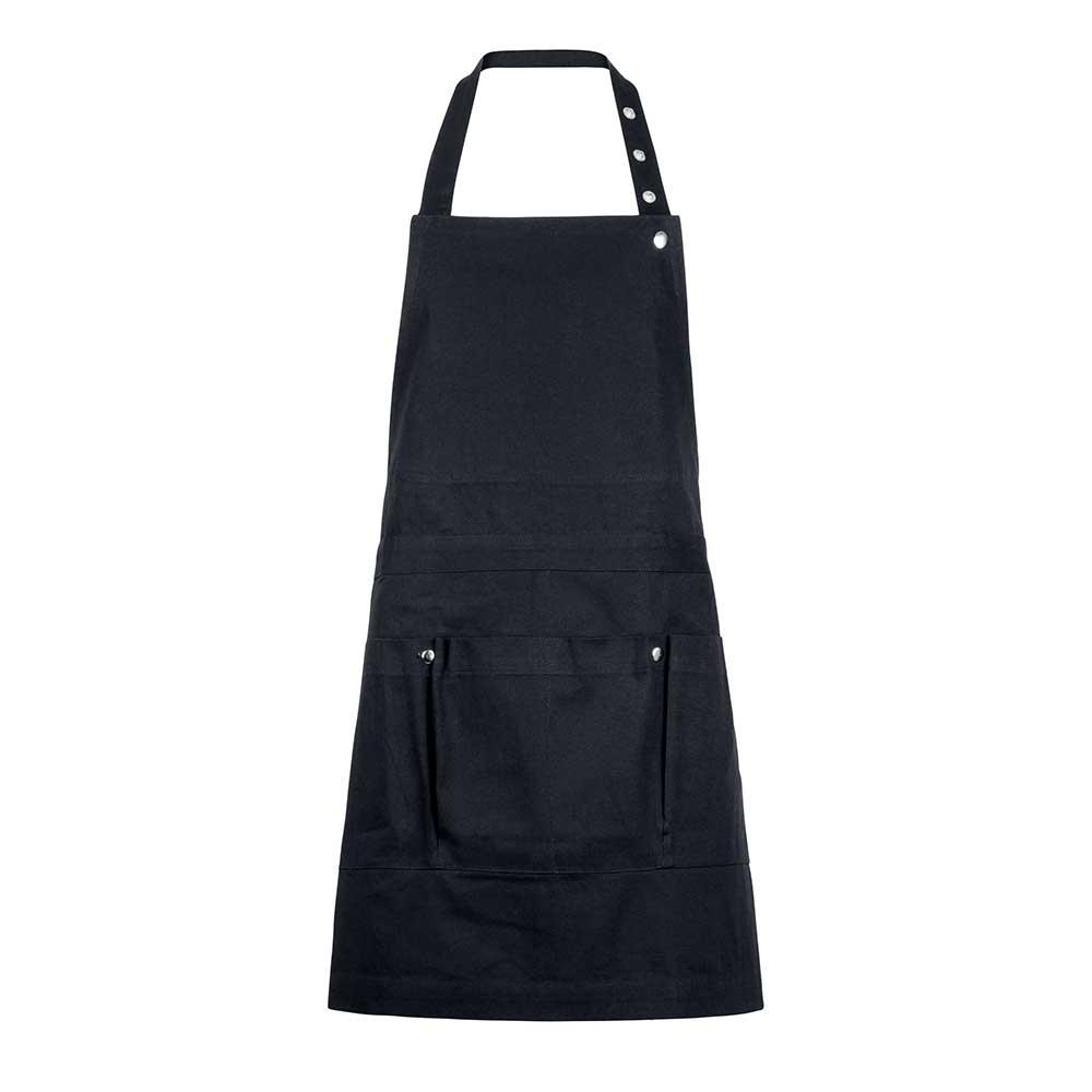 gardening apron with pockets in black