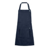 blue gardening apron with pockets
