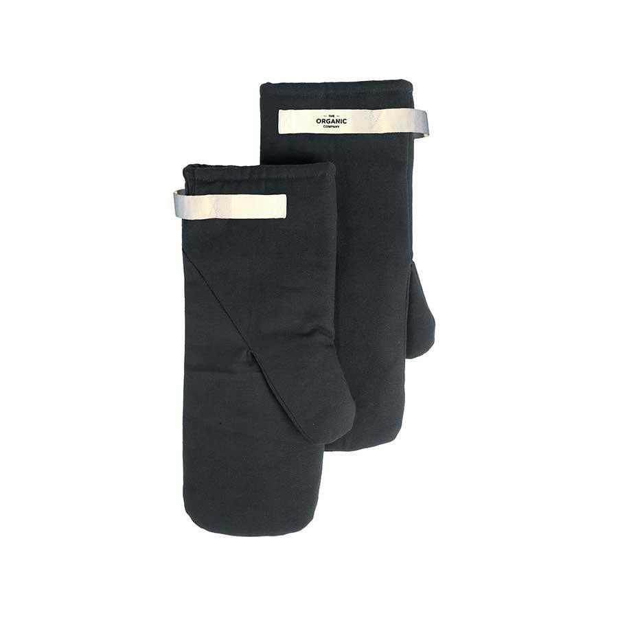 organic cotton oven mitts in grey