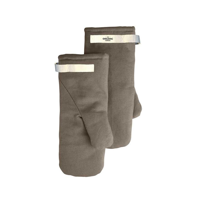 organic cotton oven mitts in clay colour