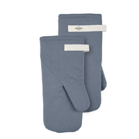 oven mitts in grey blue colour