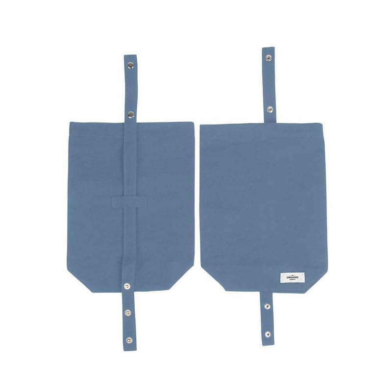 grey blue organic cotton canvas lunch bag