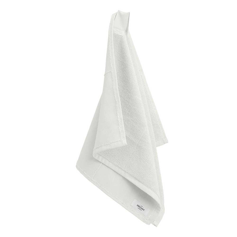 organic cotton hand towel in white