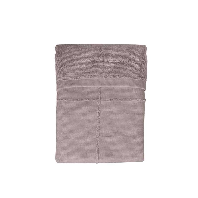 dusty lavender organic cotton hand towel folded