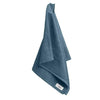 grey blue organic cotton hand towel hanging up