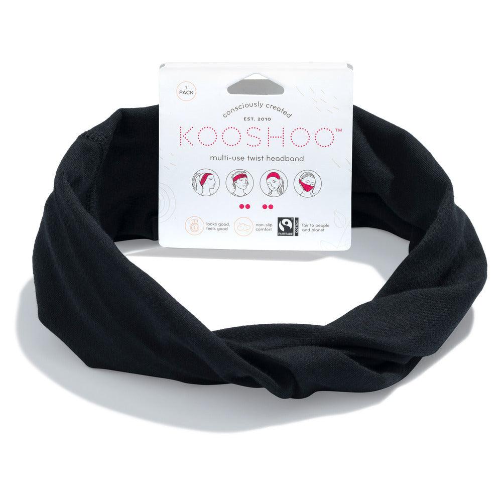 Organic Twist Headbands - Jet Black - The Friendly Turtle