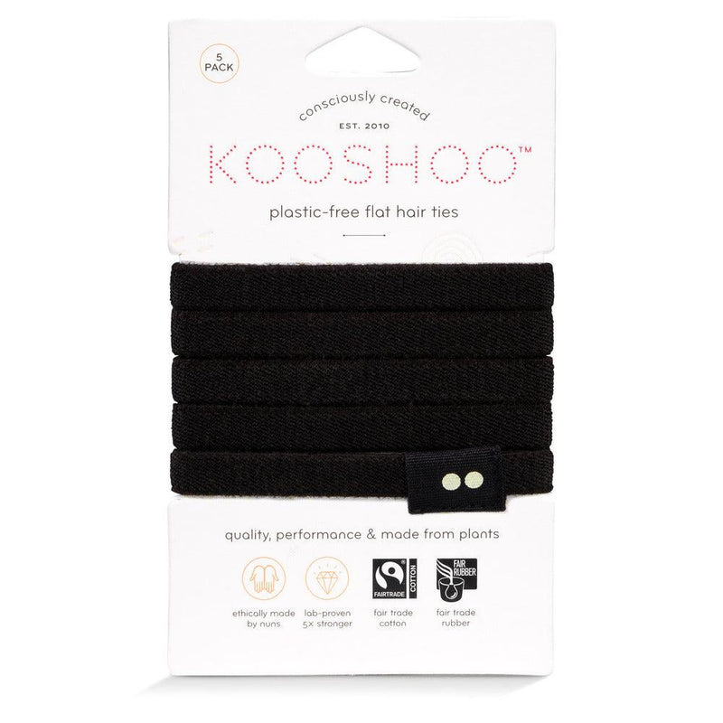 Plastic Free Hair Ties - Black