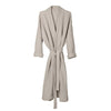 big waffle bathrobe in stone from the front