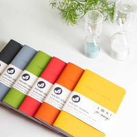recycled leather pocket journals in 6 colours