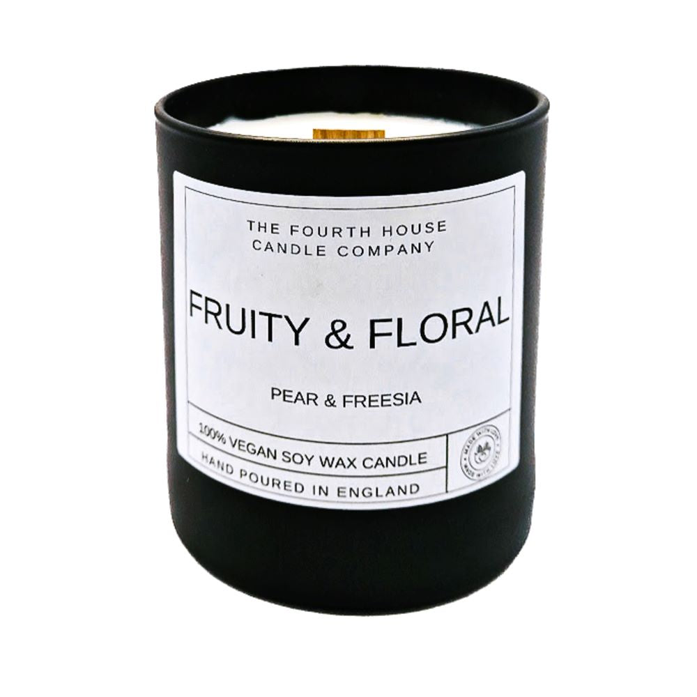 Vegan Wood Wick Candle -Pear and Freesia (Fruity & Floral)
