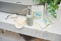 Facial Cleansing Wash Set with green reusable pump bottle