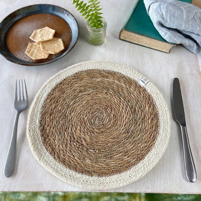 seagrass & jute tablemat