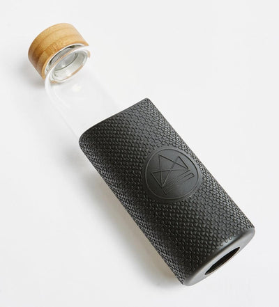 Reusable Glass Water Bottle - 550ml - Rock Star - The Friendly Turtle