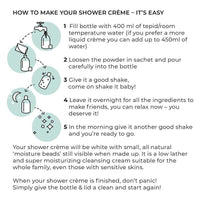 plastic free shower creme infographic