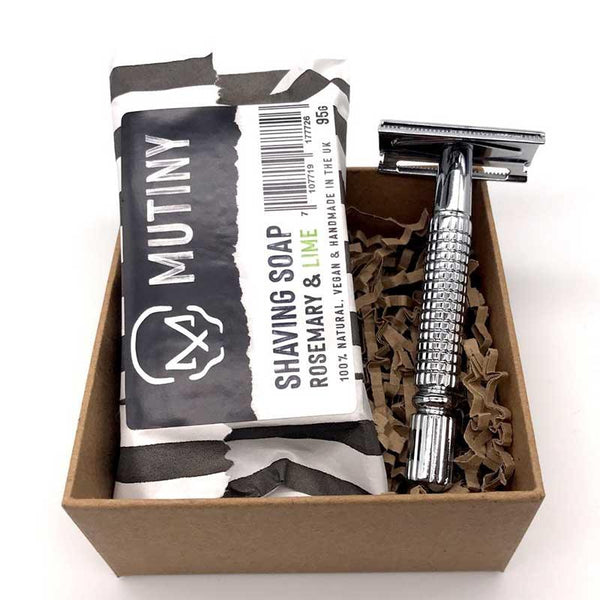 Zero Waste Safety Razor Mini Set - Rosemary & Lime | Mutiny – The ...