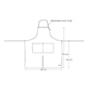cotton apron technical drawing