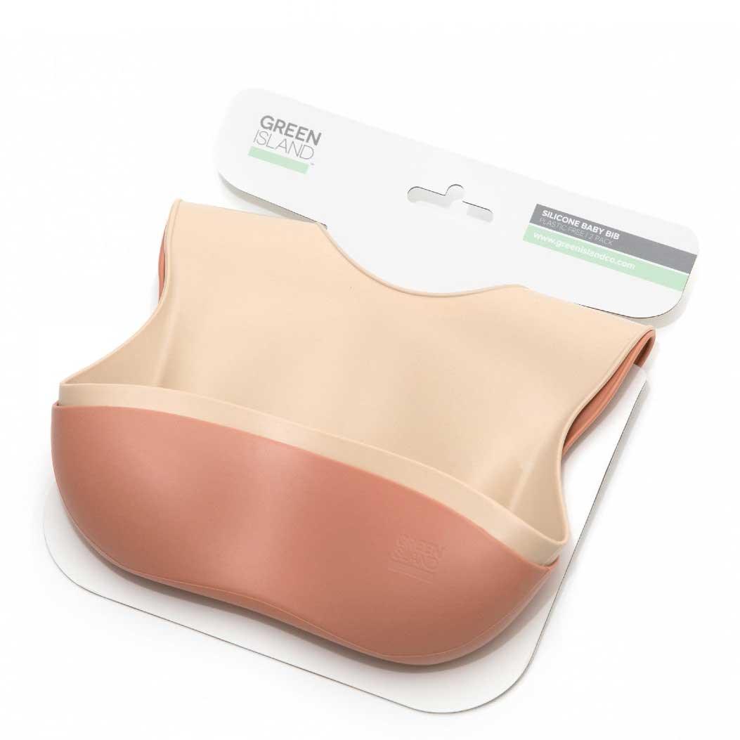 silicone baby bib in packaging