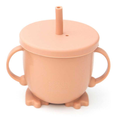 silicone baby cup in blush