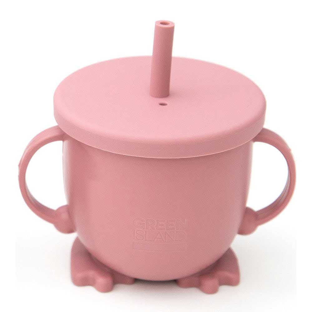 silicone baby cup in mulberry