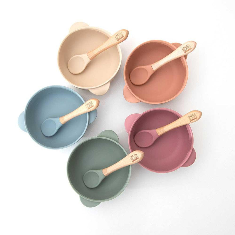 silicone baby dining set in 5 colours