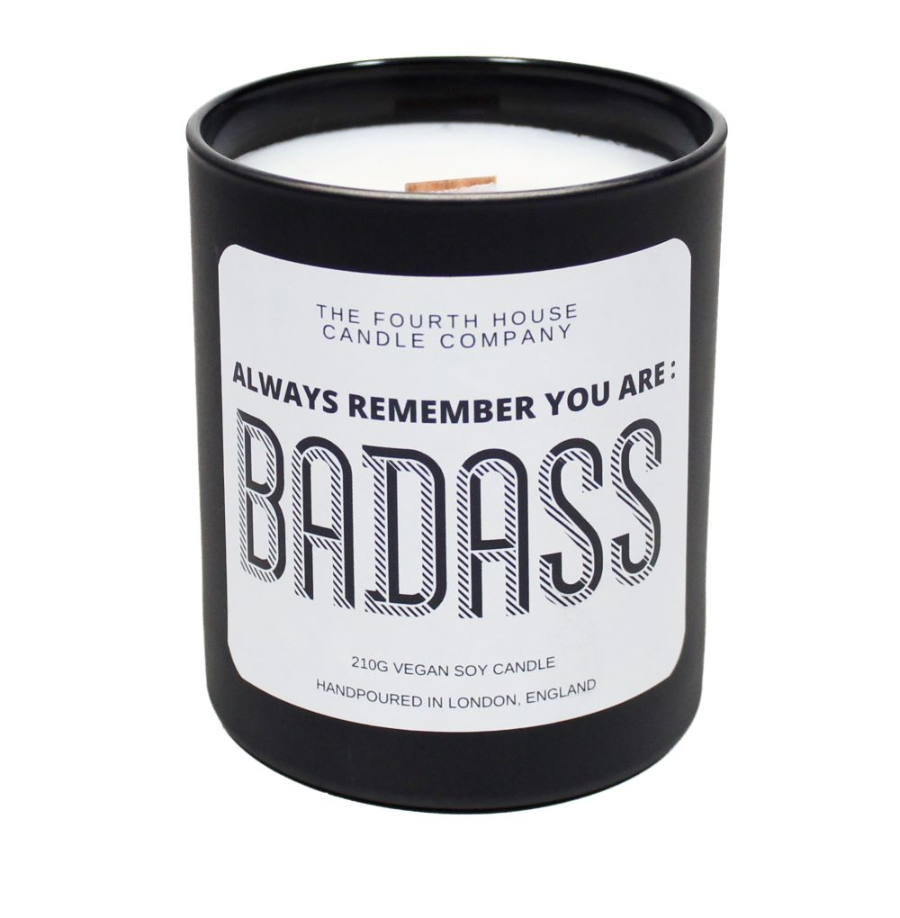 Vegan Wood Wick Candle - Rose and Oud (Badass)